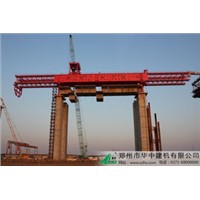 Bridge girder launcher integrating carrying and erecting