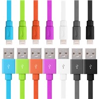Multi colored iPhone MFi 8pin USB cable