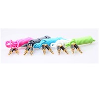 Multi color audio cable female to female connector