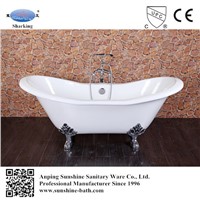 popular large freestanding cast iron soaking tub from factory