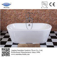 double-end white enamel cast iron hotel bath tub