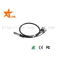 SC FC LC Single Mode Simplex  Tensile Strength Fiber Optic Patch Cord,