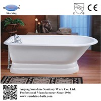 small roll top pedestal classic cast iron bathtub for project