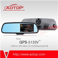 5"Smart mirror GPS Navigation DVR with BT, FM, Media player