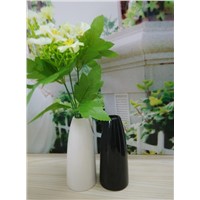 Black and white ceramic table vase