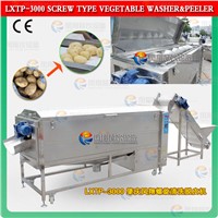 LXTP-3000 industrial Automatic Potato Peeler with Feeding Conveyor