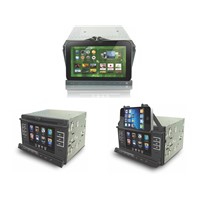 2014 newest car DVD player with holder for cellphone and pad DI7055