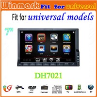 2 din touch screen car radio dvd car gps for universal cars DH7021