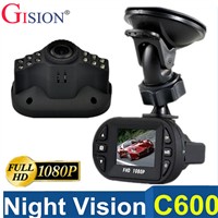 New mini CAR DVR C600 Full HD IR LED Vehicle CAM Video Camera with G-Sensor night vision
