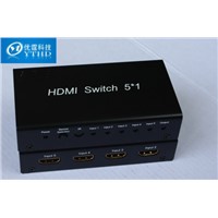 household MINI 5x1 HDMI Switcher 5 inputs 1 outputs black case