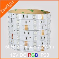 Epistar SMD5050 Flex RGB LED Strip Light 30LEDs/m 7.2W/m 12V DC IP20 nonwaterproof