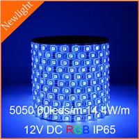 Epistar SMD5050 Flex RGB LED Stripe Light 60LEDs/m 14.4W/m 12V DC IP65 waterproof