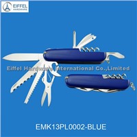 Promotional pocket knife with ABS handle , handle color can be customized(EMK13PL0002-blue)