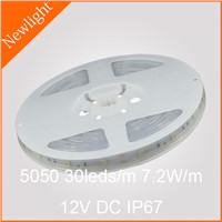 Epistar SMD5050 Flexible LED Strip Light 30LEDs/m 7.2W/m DC12V IP67 waterproof