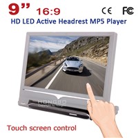 9'' High Definition Touch Screen Active Headrest Player with HDMI