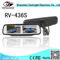 Car parking sensor Car rearview mirror with 4.3  inch car monitor