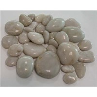 natural loose pebbles, white  polished stone
