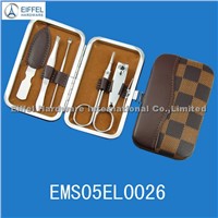 Promotional 5pcs personal care set in cases with different pattern(EMS05EL0026)