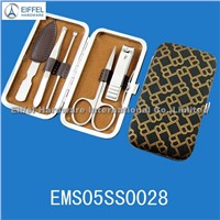 Stainless steel manicure tools in cases with different pattern(EMS05SS0028)