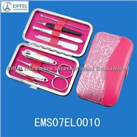 Promotional 7pcs nail care set with pink case(EMS07EL0010)