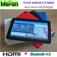 cheap chinese laptop 9 inch/ mapan dual camera with flashlight android tablet built in bluetooth