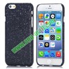 Glitter Powder Leather Coated Hard Case for iPhone 6 4.7 inch (Black)