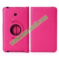 360 Rotating Lichee Texture Flip Leather Case for Asus Fonepad 7 FE7010CG with Belt (Pink)