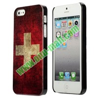3D Printing Flag Design Back Cover Plastic Hard Case for iPhone 5 5S
