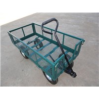 metal mesh garden tool cart