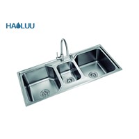 Top Mount Sink Three Bowls sink 1mm thick For Kitchen HL61601