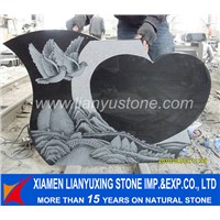 Shanxi black granite carving headstone