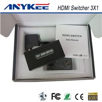 Factory produce  IR control 3D 1080P CEC 1X4 1 in 4 out 4 port  HDMI switch