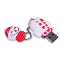 Customized PVC USB Flash Drive Disk for Christmas Gift