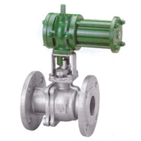 DOUBLE ACTING PNEUMATIC BALL VALVE FLANGED ENDS