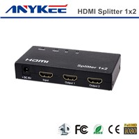 3D HD 1080P 1 in 2 out 2 port 2 way  HDMI splitter 1x2
