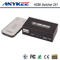 3D HD 1080P IR control  HDMI switch box 1 in 2 out