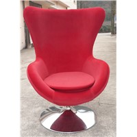 Fiberglass Fancy Fabric & GeniuineLeather Egg Chair/Ane Jacobsen Egg Chair