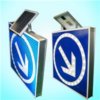 Vintage chargeable Aluminum LED led solar road sign board/cheron road sign