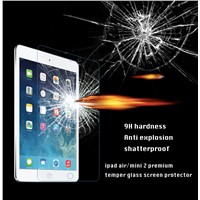 iPad air/mini 2 tempered glass screen protector 0.33 mm 9H anti fingerprint bubble free