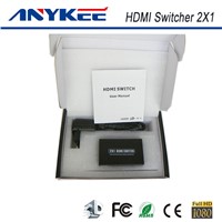3D HD 1080P IR control 2 in 1 ourt 2 ports 2x1 HDMI switch