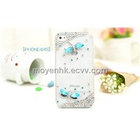 Beautiful Rhinestone Dragonfly phone case for iPhone 4/5 series