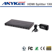 Factory price 3D 1080P 1x8 1 in 8 out  8 ports HDMI switch splitter