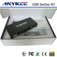 Factory price  IR control 3D 1080P  4 in 1 out 4 ports 4x1 HDMI switch