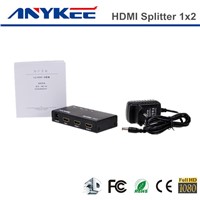 Factory supply 3D HD 1080P 1x2 1 in 2 out 2 ports HDMI switch splitter