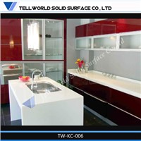 High glossy restaurant counter top