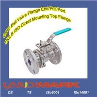 2-PC Ball Valve Flange End Full Port 150LB ISO Direct Mounting Top Flange