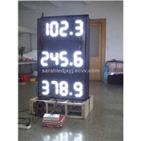 White Color digital gas price sign