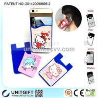 Silicone card holder adhesive