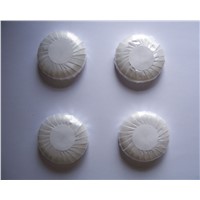 white logo pleat wrapped soaps