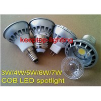 Energy saving aluminium housing MR16/GU10 COB LED spotlight,COB LED 3W/4W/5W/6W/7W ceiling Spotlight